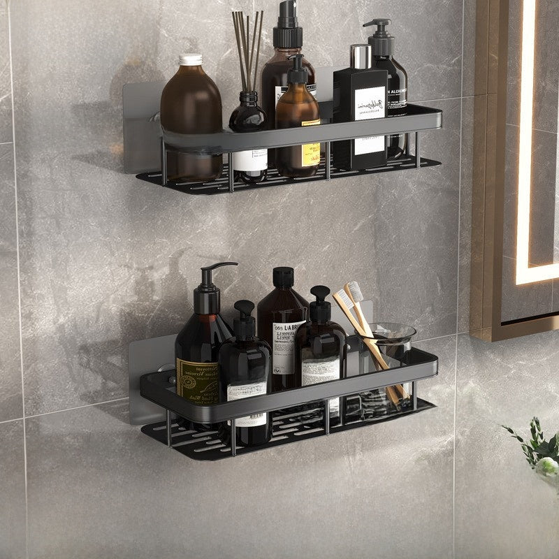 PUREUTILITY Corner Shower Storage Basket – No-Drill Wall Mounted