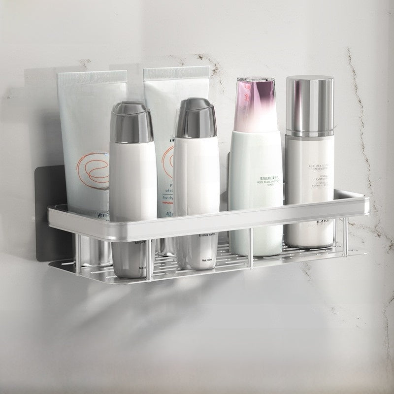 PUREUTILITY Corner Shower Storage Basket – No-Drill Wall Mounted