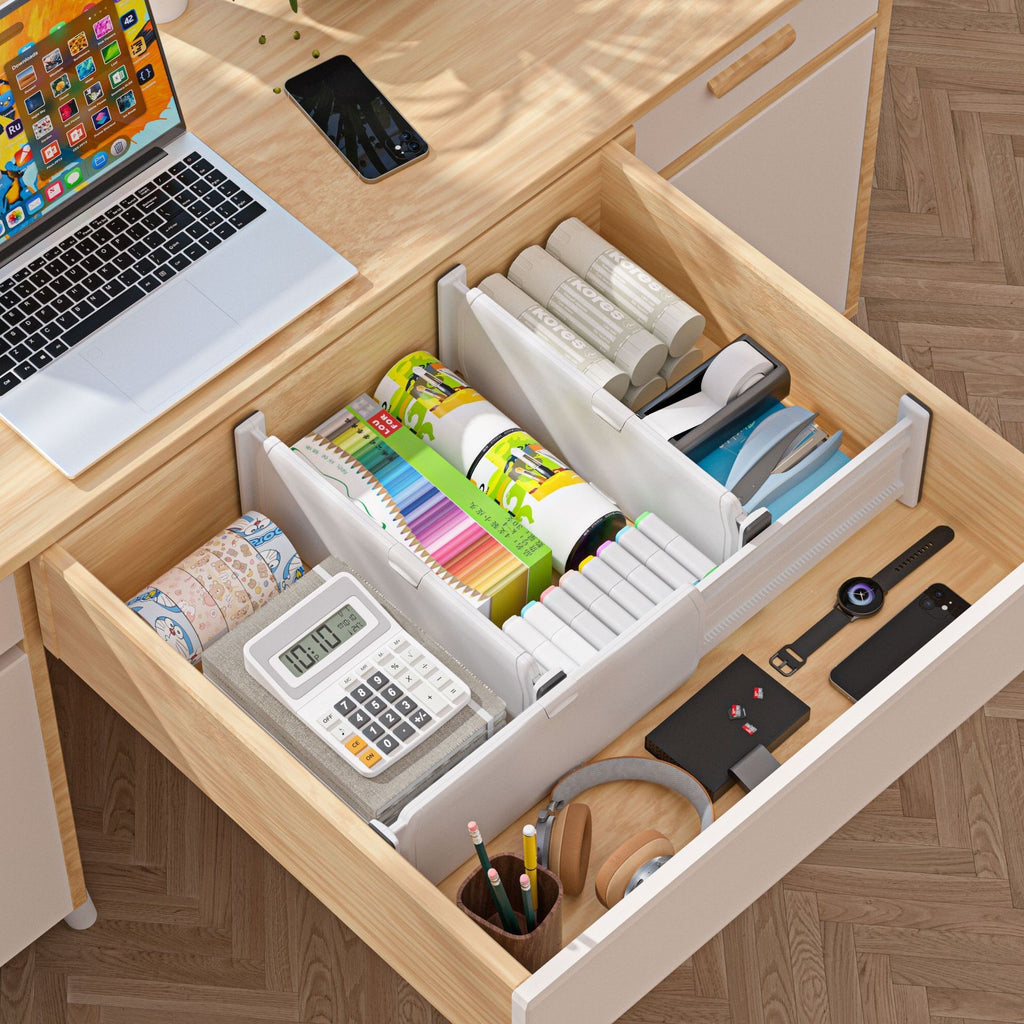 PUREUTILITY Adjustable Drawer Dividers Organizer