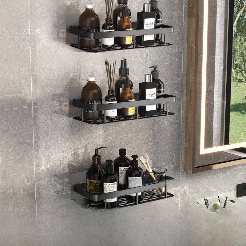 PUREUTILITY Corner Shower Storage Basket – No-Drill Wall Mounted