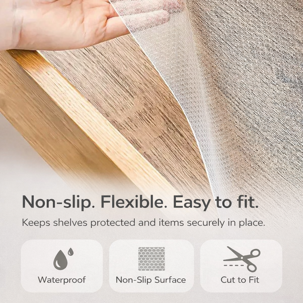 PUREUTILITY Non-Slip Cabinet & Drawer Liner — Waterproof, Easy to Clean
